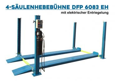 DFP 6083 EH 4.0t 4-Säulen Hebebühne Hubhöhe Unterkante 2120mm